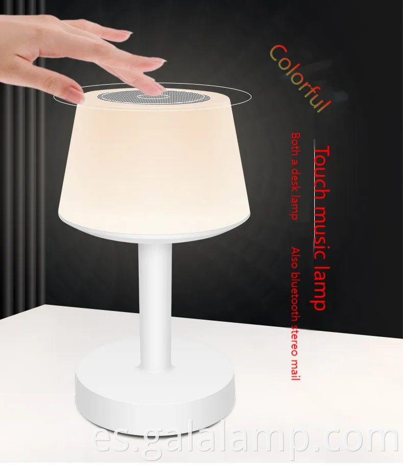 Altavoz Bluetooth colorido con control táctil y lámpara